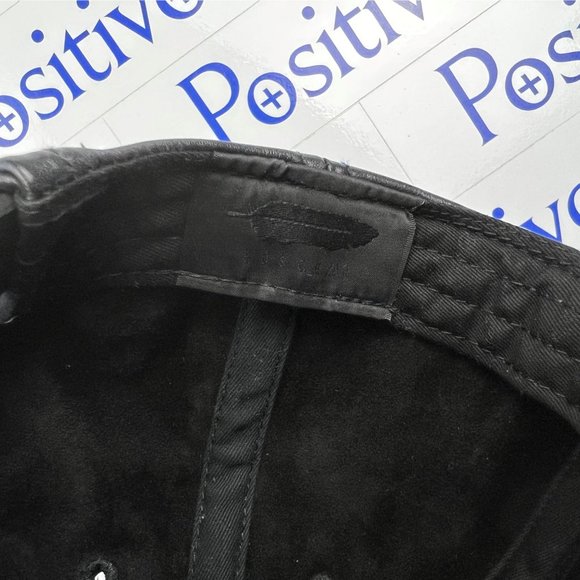 Buscemi Postback Black Smooth Cow Leather Hat SAMPLE - Picture 8 of 8